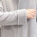 Women Winter Plus Size Long Warm Flannel Hooded Bathrobe 40-110KG Zipper Bath Robe Pregnant Night Dressing Gown Men Sleepwear