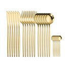 Tableware Gold Stainless Steel Cutlery Set 18/10 Travel Cutlery Silverware Dinner Knife Fork Spoon Flatware Set Dishwasher Safe