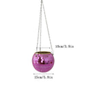 Retro Disco Ball Planter Basket Round Mirror Hanging Pot flower pot Wall Planter Pot Hangin Vase Desktop Decoration Balcony Vase