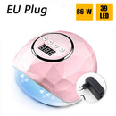 2020款 86W 紫外线LED美甲灯，带39颗LED灯珠，快速烘干，适用于所有凝胶甲油的固化灯