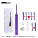 CANDOUR CD-5168 声波电动牙刷 可充电牙刷 IPX8 级防水 15 种模式 USB 充电器 替换刷头套装