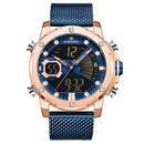New Watches NAVIFORCE Top Brand Luxury Gold Quartz Mens Watch Waterproof Big Sport Wrist Watch Stainless Steel Date Reloj Hombre