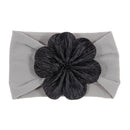 Nishine Soft Stretch Satin Rose Flower Baby Headband Newborn Knot Wide Nylon Headwraps Turban Girls Headwear Kids Photo Props