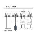 数字温湿度计 温湿度控制器 交流110V-220V 直流12V 调节器 加热制冷控制 STC-3028