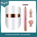 CkeyiN LED面罩光子祛痘嫩肤LED面罩治疗抗皱紧致肌肤玉滚轮48