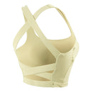 SHINBENE CROSS Anti-Sweat Athletic Training Yoga Sport Bras Crop Top Women Cozy-Soft Push Up Padded Gym Fitness Workout Bras