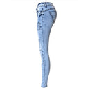 LOGAMI Ripped Jeans for Women Holes Skinny Jeans Slim Femme Womens Jeans Elastic Patchwork Pantalones Vaqueros Mujer 2021