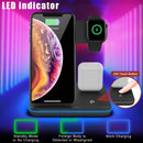 三合一15W无线快充底座，适用于iPhone 13 12 11 XS XR X 8、Apple Watch iWatch 7 6、Airpods Pro Qi充电站