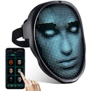 LED Halloween Mask Costume Props Neon Led Luminous Variable Mask Carnival Festival Light Up Face Changing Mask Party Decor