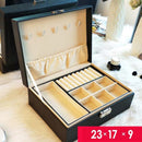 PU Leather Jewelry Storage Display Portable European-Style Multi-Function Packaging Box  With Drawer Winter Gift