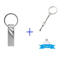 KFHIREW metal Pen Drive 128GB Key USB Stick Flash 64GB Pendrive 32GB cle usb memory 16GB USB Flash Drive 8GB free Type-c adapter