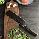 Stainless Steel Chef Knife Set with Knife Cover Case Sheath 8 Pcs  Cleaver Slicing Damascus Veins  Survive  Kitchen Knives Set