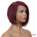 Straight Bob Human Hair Wigs Part Lace Front Bob Wigs Straight Short Bob Wig Rebecca Wig Brazilian Lace Front Human Hair Wigs
