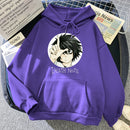 Popular Japanese Manga Death Note L·Lawliet Hoodies Men Anime Hoody Fashion Streetwear Loose Oversize Sweatshirts Fleece Clothes