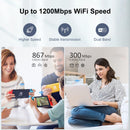 1200Mbps 双频2.4G&amp;5GHz无线扩展器 802.11ac Wifi中继器 强大Wi-Fi路由器 远距离Wlan WiFi放大器