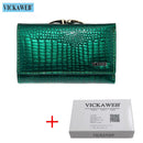 VICKAWEB Mini Women Purses Alligator Hasp Ladies Wallets Purse Woman Fashion Short Genuine Leather Wallet Women Small Wallet