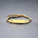 Vnox Anti Allergy Stainless Steel Bracelets for Baby Babi Customize Name Birth ID Bar Personalized Girls Boys Child Unique Gift