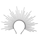 Goddess Halo Crown Sunburst Plastic Gold Met Gala Angel Spike Headpiece Cosplay Accessories