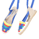 Lace-up Womens Espadrilles Sandals Shoes 2022 Sapatos Mulher New Arrival Hemp T-strap Flat With Open Rubber Sapato Feminino