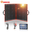 Dokio 100w(50Wx2件) 柔性折叠单晶太阳能电池板，适用于旅行、船和房车，高品质便携式太阳能电池板，中国制造