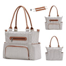 7Pcs/Set Mummy Bag Large Capacity Bag Mom Baby Multi-function Diaper Bag Nappy Tote Bag Travel Bag With Stroller Straps