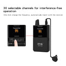 EYK EW-C102 Camera Lapel Mic UHF Wireless Lavalier Microphone with Audio Monitor Function for Phones DSLR DV Camcorder Webcast
