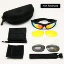 Polarized Ballistic Army Sunglasses Daisy One C6 Military Goggles Rx Insert 4 Lens Kit Men Combat War Game Tactical Glasses