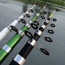 GHOTDA 新设计白色纺车渔竿 FRP + 碳纤维伸缩渔竿 2.1-3.6 米