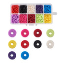 4800~5280pcs/Box 6mm Flat Round Polymer Clay Beads Chip Disk Loose Spacer Handmade Heishi Beads for DIY Jewelry Making Bracelet