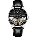 AILANG Genuine Brand Men's Double Tourbillon Luminous Direct-looking Mechanical Watch Automatic Watch Men's Watch   Hollow Movem