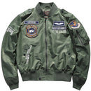 Hip hop Jacket Men High quality Thick Army Navy White Military motorcycle Ma-1 aviator Pilot Men Baseball Bomber Jacket Men