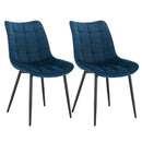 WOLTU 2PCs/set Dining Chairs Faux Leather/Fabric/Velvet/Linen Kitchen Chair Upholstered Seat Stable Metal Legs Kitchen Furniture