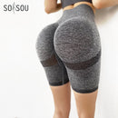 SOISOU New Yoga Pants Tights Women Seamless Leggings Sport Women Fitness High Waist Push UP Sport Shorts Nylon Legings For Women