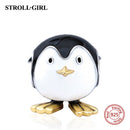 Enamel Charm Owl Pendant Charms 925 Sterling Silver Original Fit Authentic European Bracelet Beads for Women Jewelry Making Gift