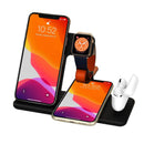15W Qi快速无线充电器支架，适用于iPhone 13 11 12 X 8 Apple Watch 4合1可折叠充电站，适用于Airpods 3 Pro iWatch