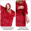 Thick Winter Adults Sofa Warm TV Blanket Wearable Outdoor Hiking  Hooded Sweatshirt Blanket Warm Hoodie TV Blankets With Pocket