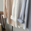 BGTEEVER Minimalist Loose White Shirts for Women Turn-down Collar Solid Female Shirts Tops 2020 Spring Summer Blouses
