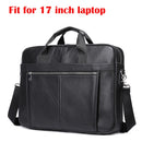 WESTAL Men's Briefcases Messenger Bag Men's Genuine Leather 14'' Laptop Bag Man Leather Office Business Bags for Document 8572