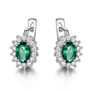 UMCHO Solid 925 Sterling Silver Gemstone Clip Earrings for Women Blue Sapphire Fine Jewelry Wedding Engagement Valentine&