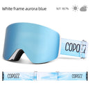 COPOZZ OTG Magnetic Ski Goggle Snowboard Mask For Men Women Personalized Eyewear Cylindrical UV400 Protection Snow Glasses Adult