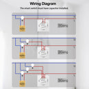 Wifi Wall Touch Switch EU No Neutral Wire Required Smart Light Switch 1 2 3 Gang 220V Tuya Smart Home Support Alexa Google Home