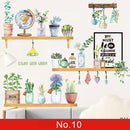 24 styles Plants Series Wall Stickers for Living room Bedroom Green Leaves Removable Wall Decals Vinyl DIY Eco-friendly Murals
