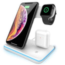 三合一15W无线快充底座，适用于iPhone 13 12 11 XS XR X 8、Apple Watch iWatch 7 6、Airpods Pro Qi充电站