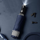LED Automatic Umbrella With Reflective Stripe Reverse Led Light Umbrella Non-automatic Folding Inverted Russian Warehouse