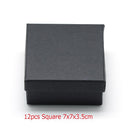 Square/Rectangle Jewelry Organizer Box For Earrings Necklace Bracelet Display Gift Box Holder Packaging Cardboard Boxes Black