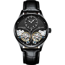 AILANG Genuine Brand Men's Double Tourbillon Luminous Direct-looking Mechanical Watch Automatic Watch Men's Watch   Hollow Movem