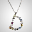 ANDYWEN 925 Sterling Silver 26 Letters Gold Initial  A B Pendant Necklace Thin Long Chain Adjustable Mini P G CZ Jewelry