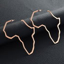 Anniyo African Map Big Earrings Exaggerate Larger Earring Stud Africa Ornaments Traditional Ethnic Hyperbole Jewelry