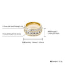 TOPGRILLZ New Baguette Zircon Rings High Quality Copper Material RING Gold Color Iced Out Cubic Zirconia Fashion Hip Hop Jewelry
