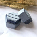 Hexagonal Velvet Ring Box Customized Single / Double Slot Wedding Engagement Ring Box Velvet Ring Storage Box Elegant Retro